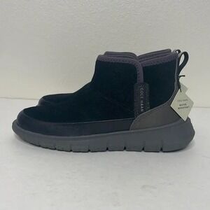 Cole Haan ZeroGrand Womens Size 5 Black Suede Winter Snow Ankle Bootie Boots